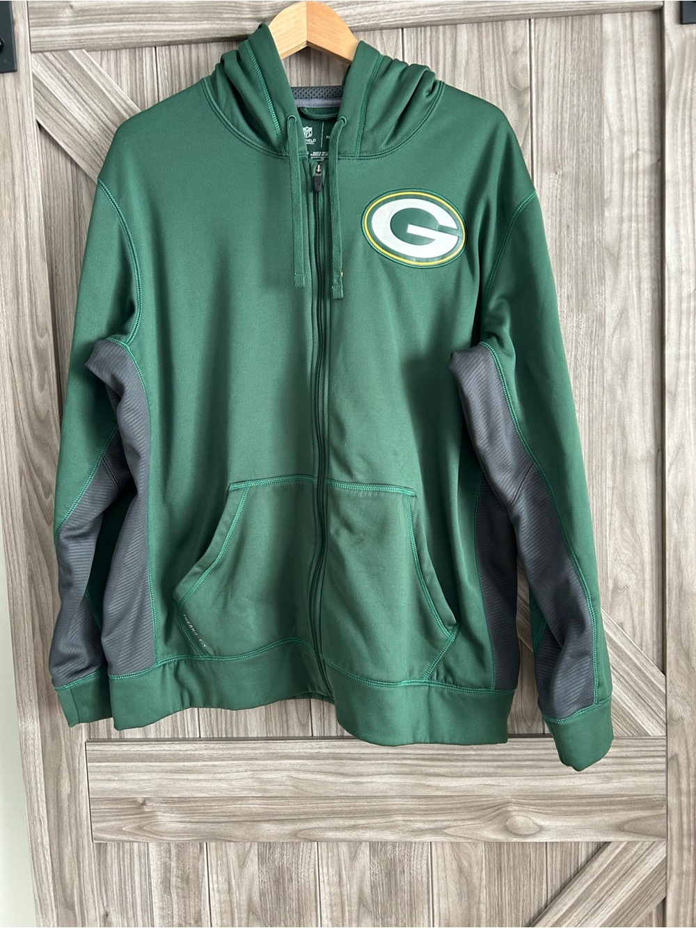 Nike Green Bay Packers On-Field Sideline Full-Zip Hoodie -boxy 26x29